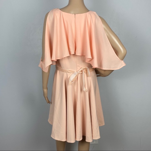 NEW JAY X JAYGODFREY PINK COLD-SHOULDER MINI DRESS - Picture 8 of 9